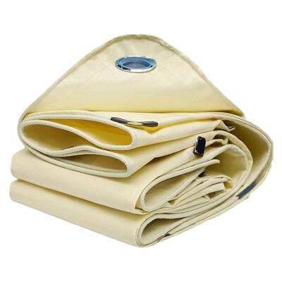 米黄色篷布防晒布加厚刀刮布户外