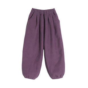 小O宝童装 宝宝加绒加厚灯芯绒裤子女2025冬新款女童休闲灯笼裤