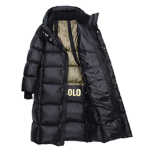 啄木鸟黑金羽绒服中长款男士冬季超厚保暖鹅绒服情侣防寒服外套女