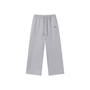 FORNINES重磅加绒卫裤男女款秋冬休闲裤子加厚直筒裤运动宽松长裤