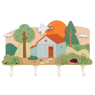 阿楹 玄关遮丑墙面装饰钥匙收纳架壁挂儿童房门衣柜格栅卧室挂钩