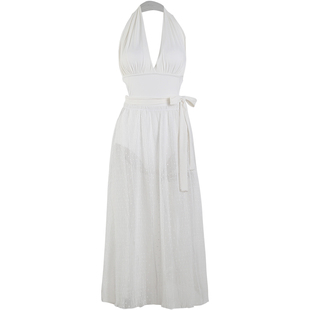 DK泳衣女高级感2025新款显瘦遮肚游泳衣性感纯欲海边度假连体泳装