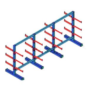 悬臂货架重型仓库仓储五金钢管铝材管材托臂货架单双面布匹板材架