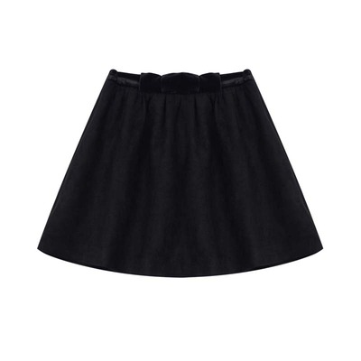 秋冬麂皮蝴蝶结蓬蓬裙