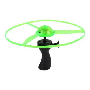 加厚大号发光拉线飞碟发光竹蜻蜓儿童户外玩具飞天仙子摆地摊玩具