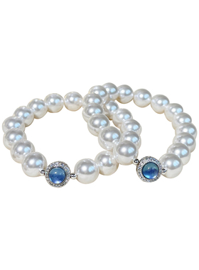 施家珍珠海蓝宝手链女时尚轻奢款