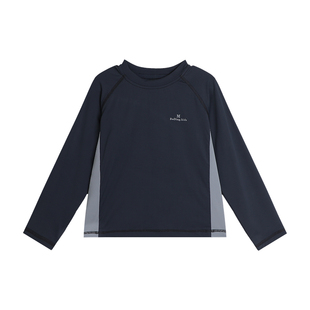 布丁哈鲁童装女童上衣2026春秋新款儿童防晒凉感圆领长袖T恤