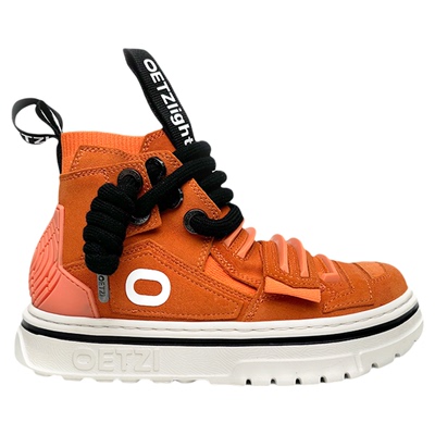 OETZI秋冬款厚底高帮丑萌鞋女2025增高休闲工装靴子男小众潮牌