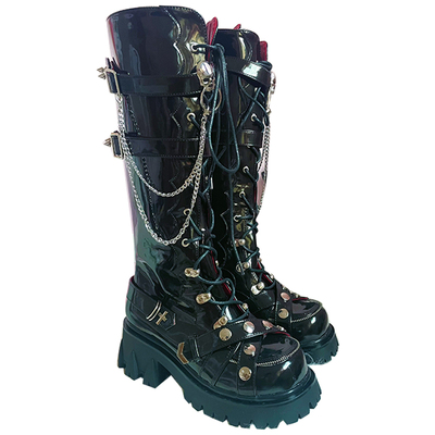 仙女教母荆棘骷髅骑士靴原创