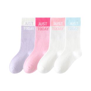 儿童袜子女童春夏薄款运动长筒袜纯棉春秋女孩轮滑足球篮球小腿袜