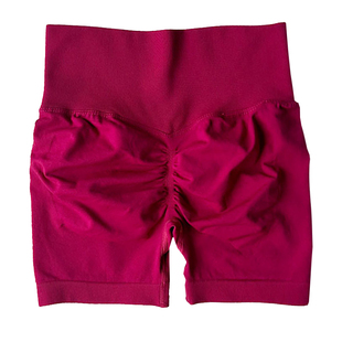 欧美蜜桃提臀运动短裤女高腰收腹显瘦跑步训练显臀速干三分紧身裤