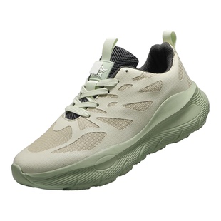 外贸男款运动鞋夏季透气网面跑步鞋轻便减震厚底专业马拉松慢跑鞋