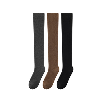 梦娜保暖加厚毛圈过膝袜