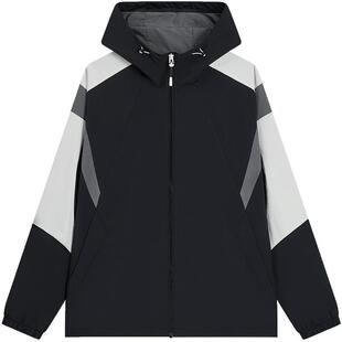 特步运动风衣男士秋季新款户外运动外套休闲连帽夹克976329150287