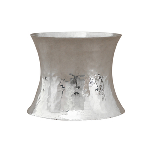 纯银时代 锤纹缠枝盖置茶滤架托足银999手工茶具家用茶漏托底座