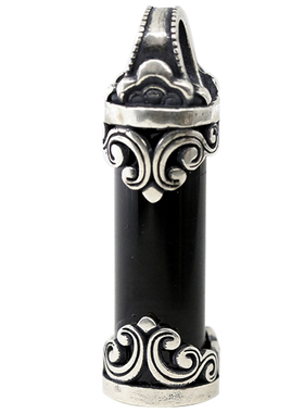 男士镶嵌吉祥云纹毛衣链原创银饰