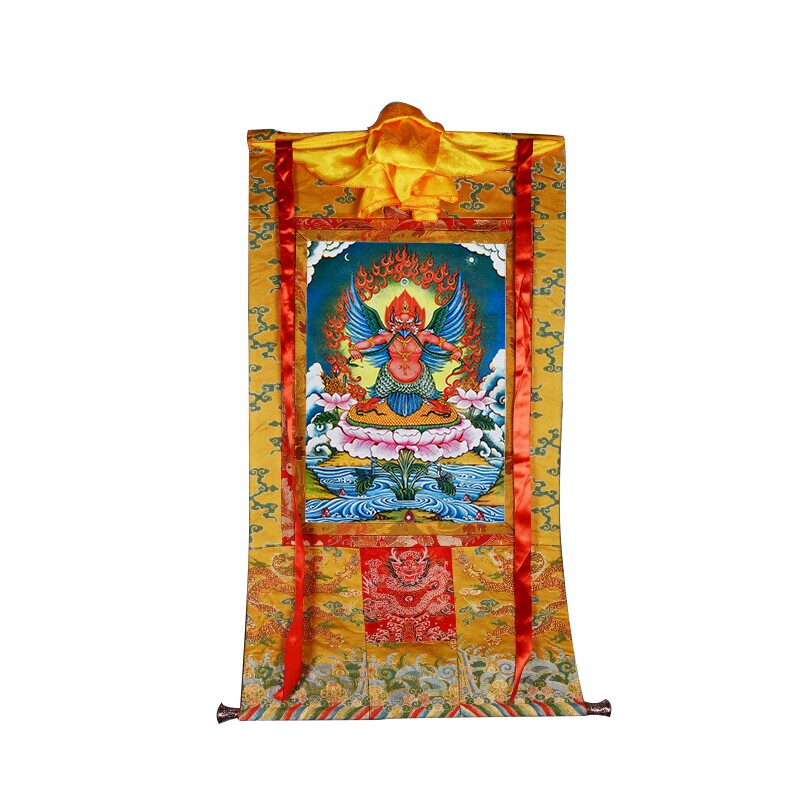 藏村大鹏金翅鸟唐卡客厅