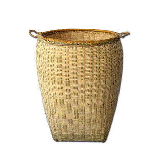 湘西手工竹编竹筐小大号筐家用田园厨房收纳筐超市展示筐带盖竹匾