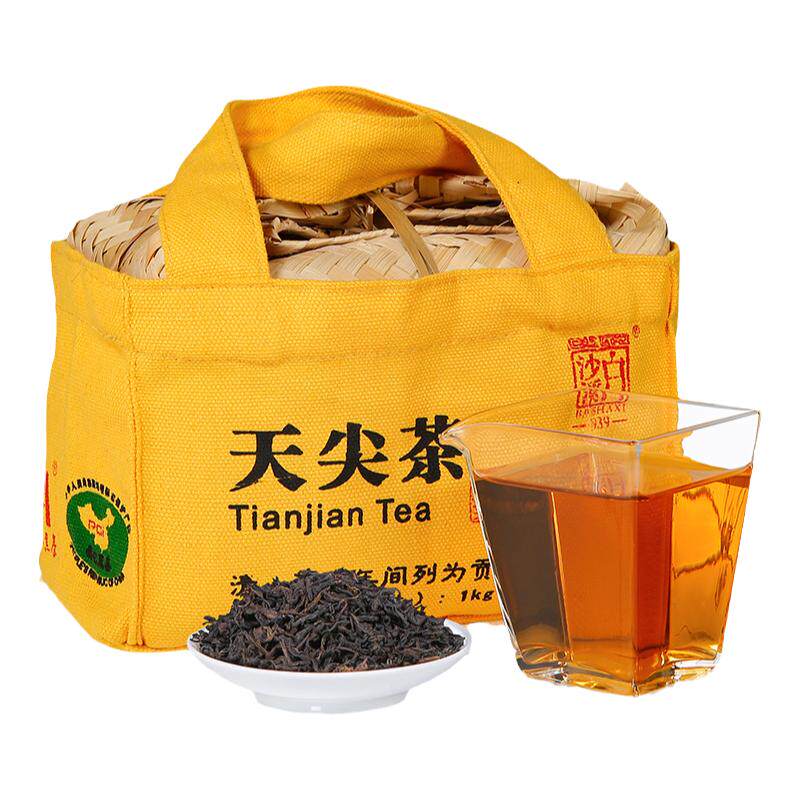 白沙溪天尖直泡散装高山篾篓黑茶