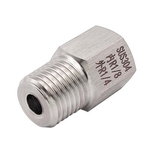 0104.英制 内丝PT ZG Rc1/8转 外丝R1/4 变径 不锈钢螺纹转换接头