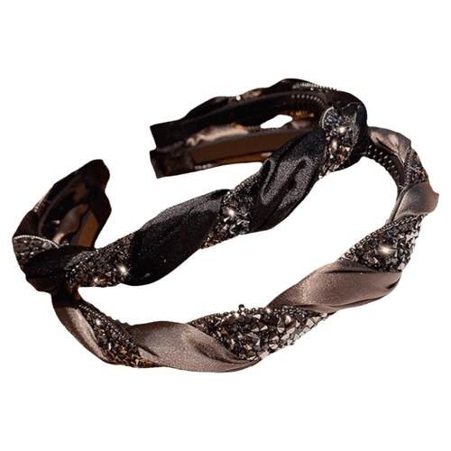 韩国东大门新款水钻发箍女高级感气质头饰压发卡子2024年爆款