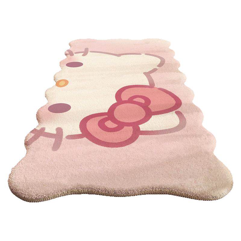 粉色hellokitty卧室床边毯加厚柔软地毯儿童房间仿羊绒地毯可