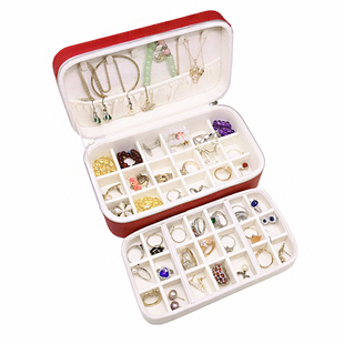 抖音便捷手镯戒指项链耳钉宝石盒裸石盒首饰收纳盒格子珠宝展示盘