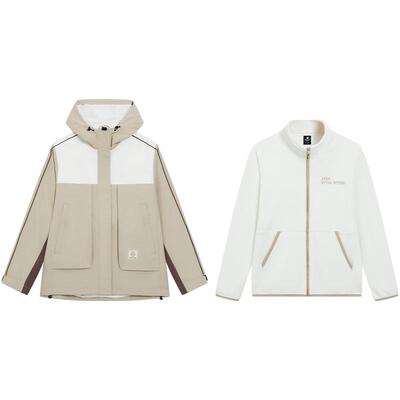 特步三合一外套2025年冬季新款时尚女装加绒保暖风衣975428400315