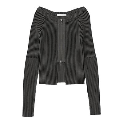 MOUSSY复古条纹通勤风修身针织衫