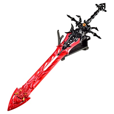 30CM斗罗剧场版动漫周边金属武器模型尘心七杀剑修罗魔剑兵器摆件