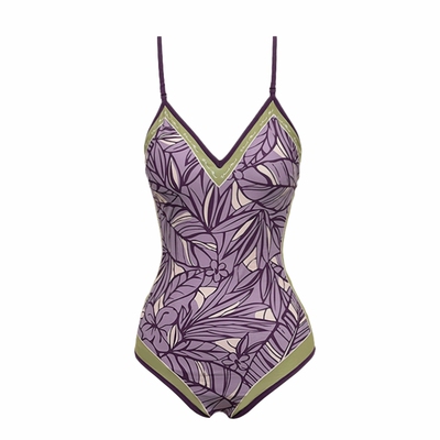 VisualMood双面印花连体泳衣女