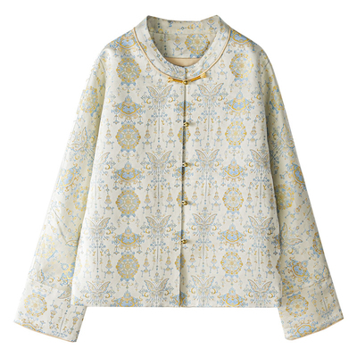 桑蚕丝宋锦新中式外套2026早春女