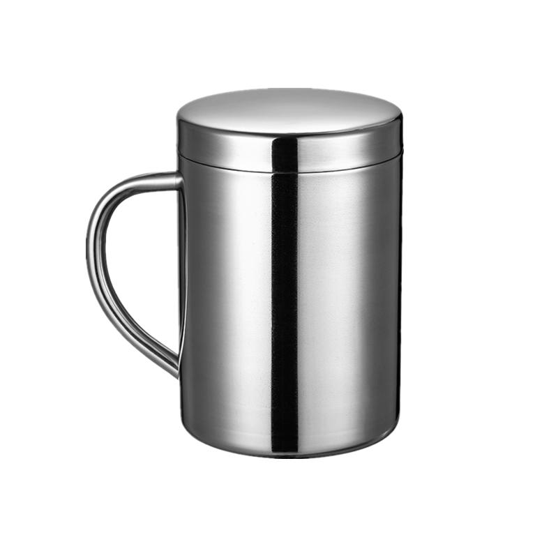 双层杯子刻字304水杯茶缸子隔热