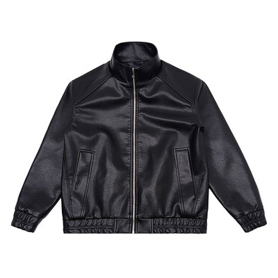 痞帅皮衣男款潮流皮夹克加厚外套