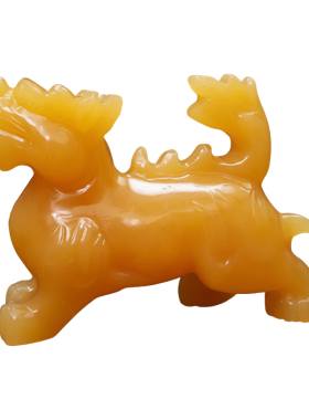 天然米黄玉龙九子玉石摆件