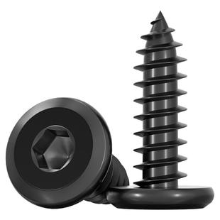 黑色304不锈钢倒边内六角自攻螺钉大平头薄头家具螺丝M2M3M4M5-M8