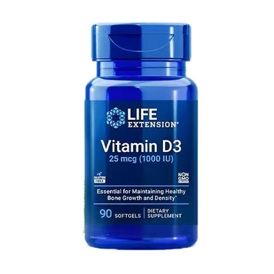 LifeExtension维生素D3备孕补钙