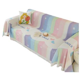 美式沙发布防猫抓沙发靠枕盖巾沙发垫布高级感盖布四季通用l型垫