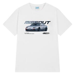 复古oversize短袖t恤男女bf潮牌情侣装夏季新款宽松纯棉印花体恤