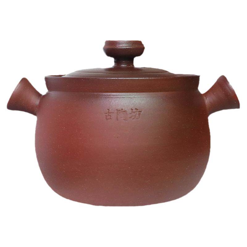 复古粗陶煮茶锅黑白普洱茶陶锅