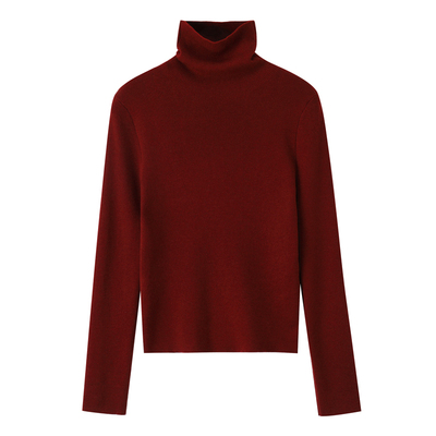 针织半高领羊毛打底衫女2025秋冬新款大码胖mm200斤显瘦内搭上衣