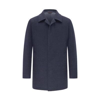 都市通勤格纹翻领大衣