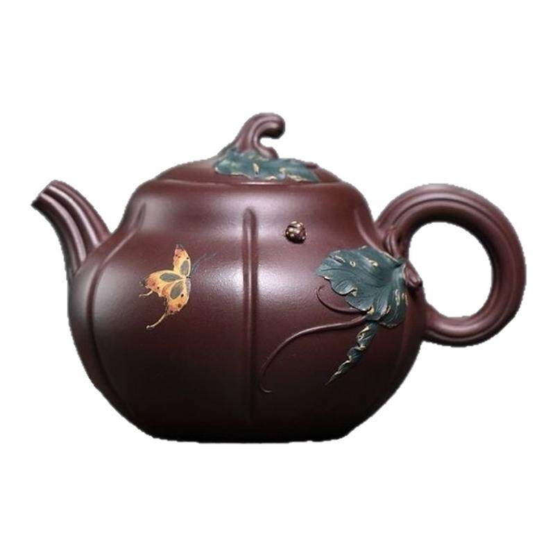 蝴蝶壶全品原矿老紫泥南瓜壶