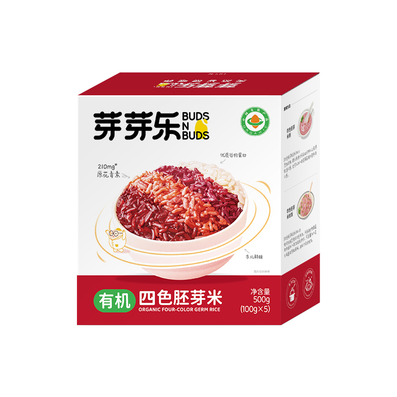 芽芽乐有机四色胚芽米五谷杂粮米八宝粥营养大米粥送婴幼儿辅食谱