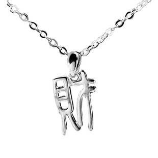 999纯银项链耳环套装篆字吊坠静顺财和乐安喜锁骨链气质防过敏潮