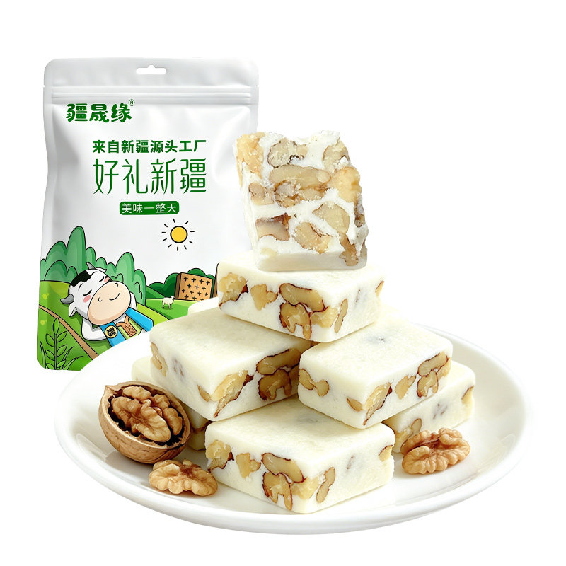 新疆特产核桃奶派夹核桃仁零食