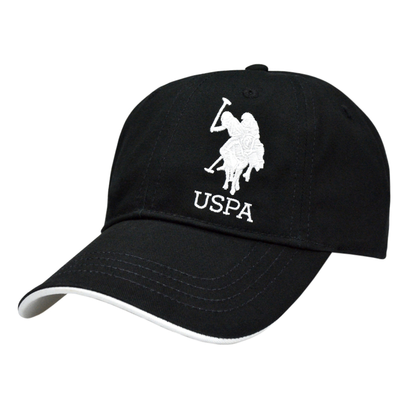 正品USPA保罗硬顶帽子男女春夏季polo棒球帽户外遮阳帽纯棉鸭舌帽