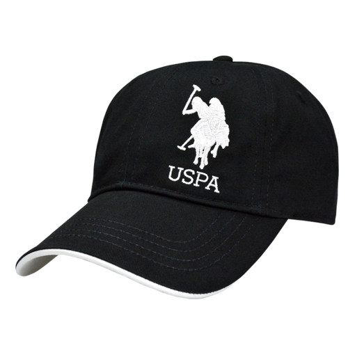 正品USPA保罗硬顶帽子男女春夏季polo棒球帽户外遮阳帽纯棉鸭舌帽
