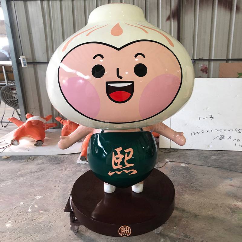 大型玻璃钢招财猫雕塑商场美卡通陈摆件园林景观落地户外ip装饰品