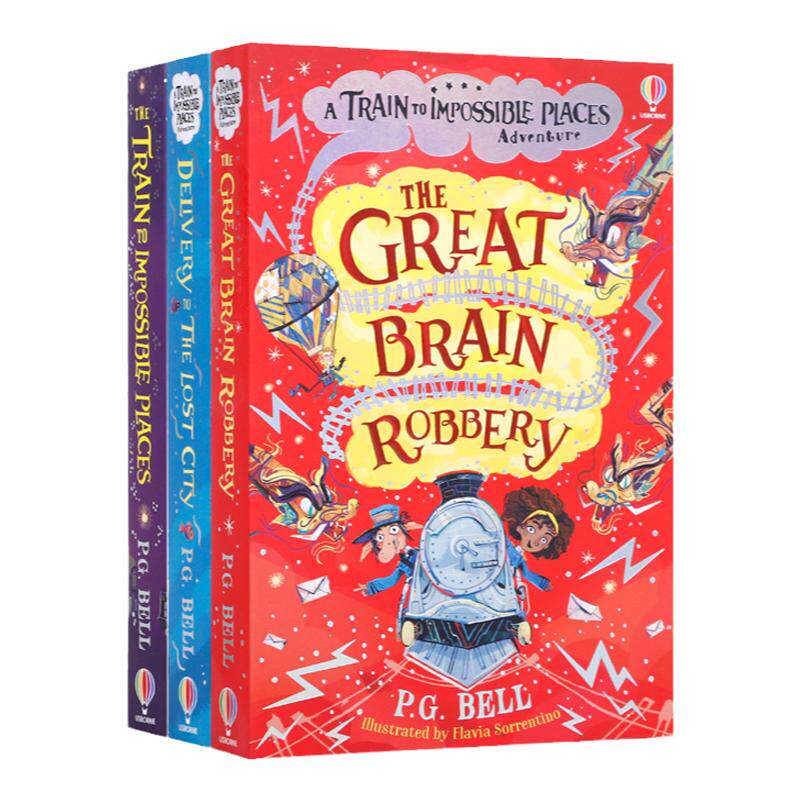 Usborne英文原版 Train to Impossible Places 系列3本前往不可能的地方的火车 尤斯伯恩少儿课外阅读章节小说奇幻故事平装书读物